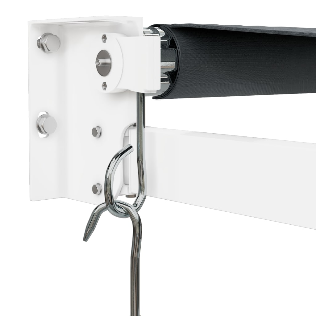 Auvent rétractable anthracite 5x3 m tissu et aluminium