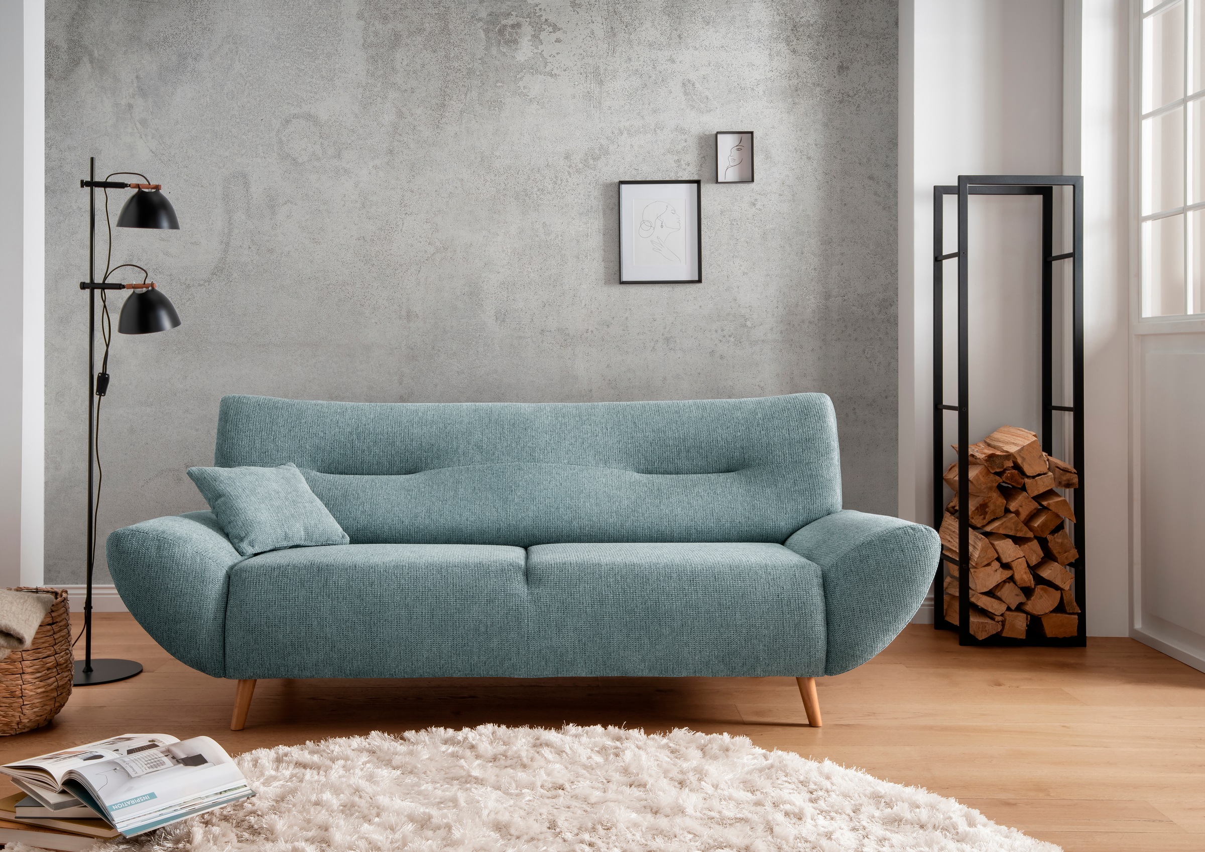 INOSIGN Polstergarnitur »Drago elegant und zeitlos, komfortabel, moderne Formensprache« Set, 3-Sitzer, 2-Sitzer und Sessel, 3 Stk. tlg. als Sessel/Polsterecke erhältlich, versch. Stoffe, inkl. 2 Zierkissen