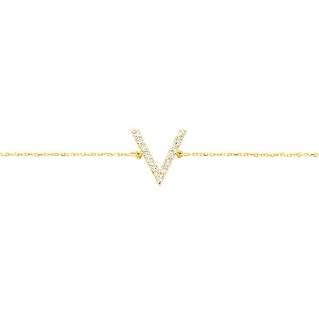 Bracelet Celene Or Jaune Oxyde De Zirconium