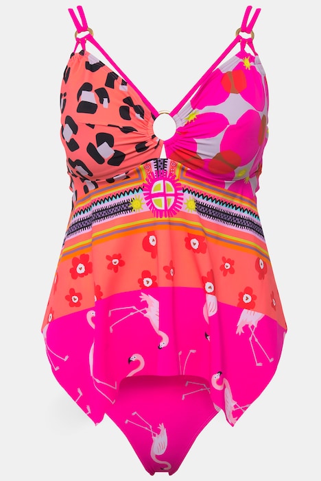Tankini, Flamingos, Softcups, Träger verstellbar, recycelt