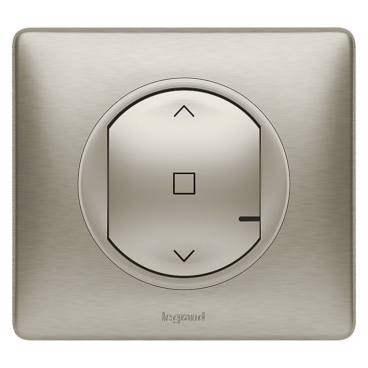 Commande sans fil pour interrupteur filaire de volet roulant connecté Céliane with Netatmo titane