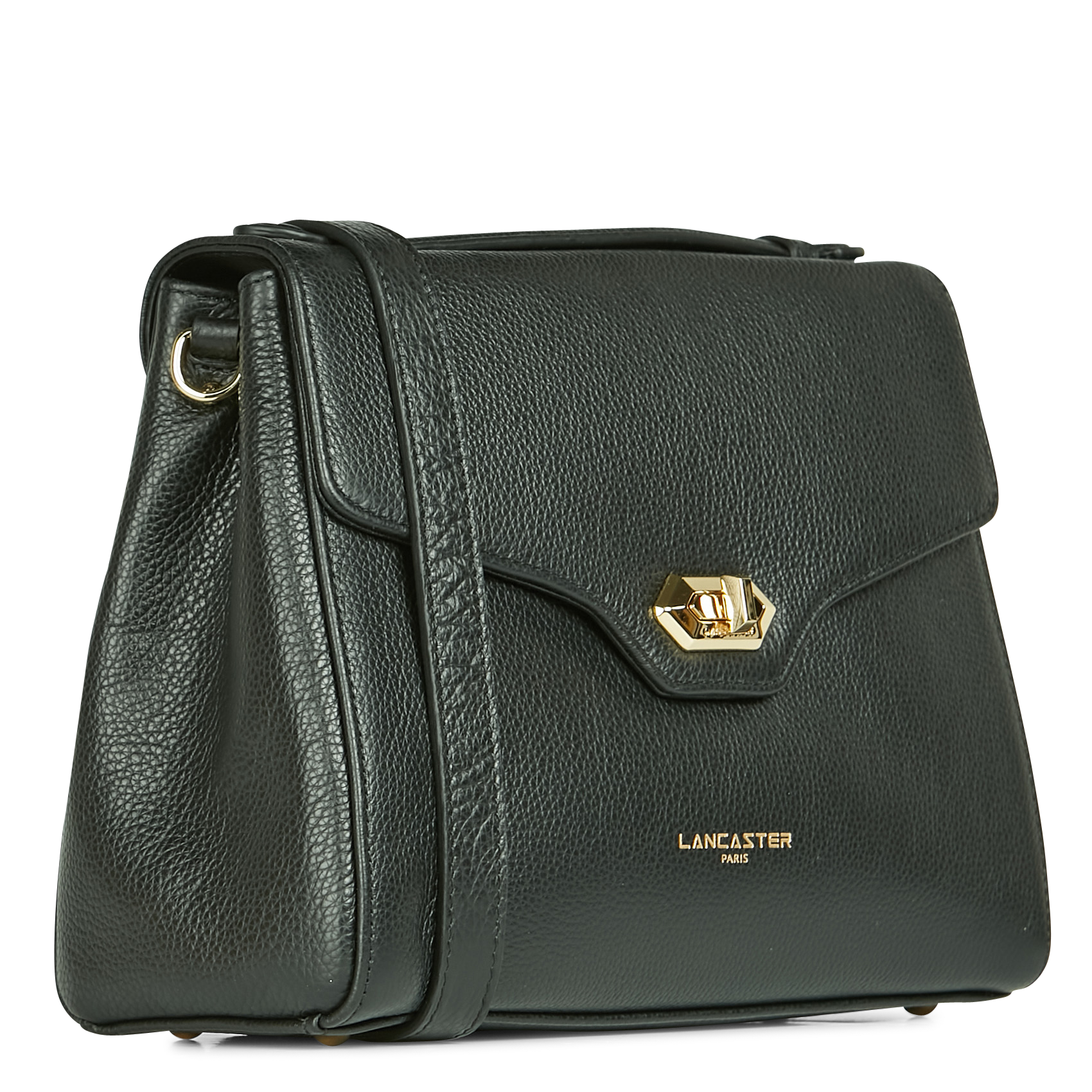 Foulonne Milano - Sac bandoulière cartable en cuir | Noir