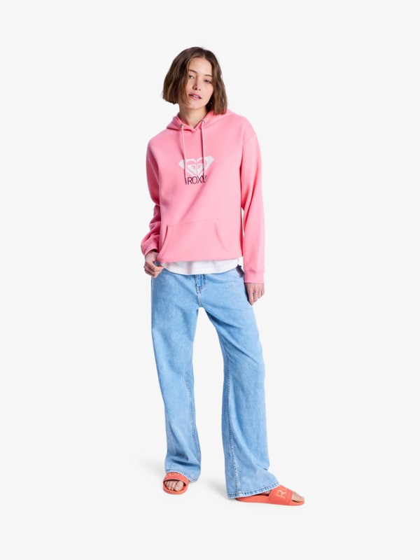 Surf Stoked Brushed Art Sweat à capuche Rose Femme