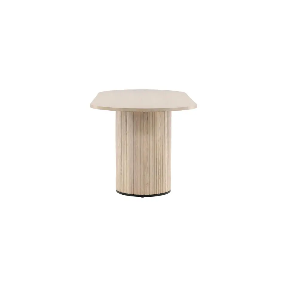 Eettafel Ovaal Beige 200cm - Fineer - Scandinavisch