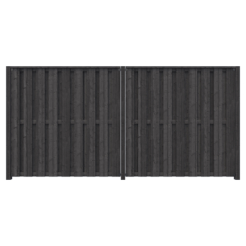 Schutting startpakket Royal grenen hout antraciet 3,8 m lang