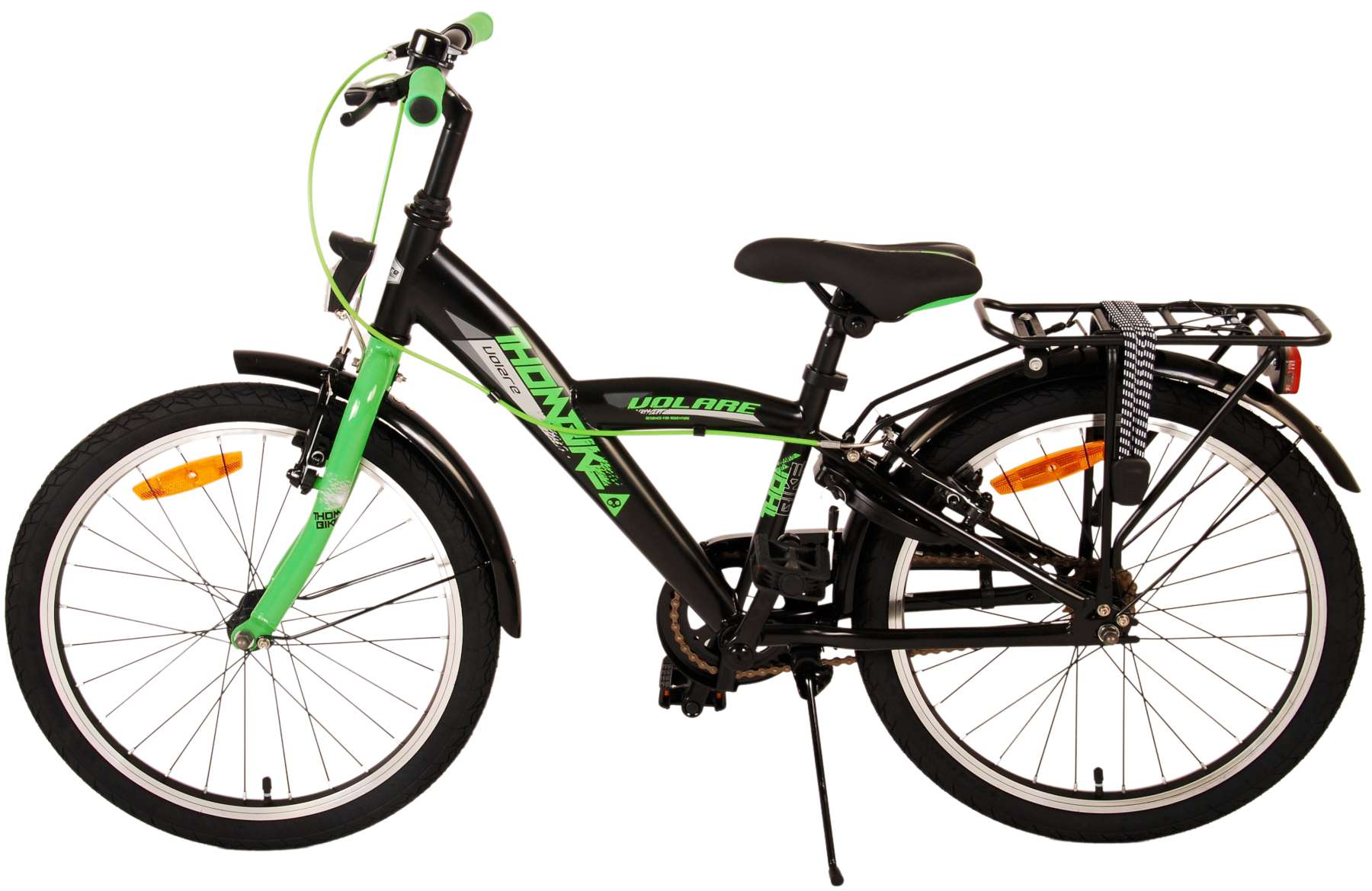 TPFSports Thombike Kinderfahrrad - Jungen - 20 Zoll - Rücktritt + Handbremsen - Schwarz/Grün