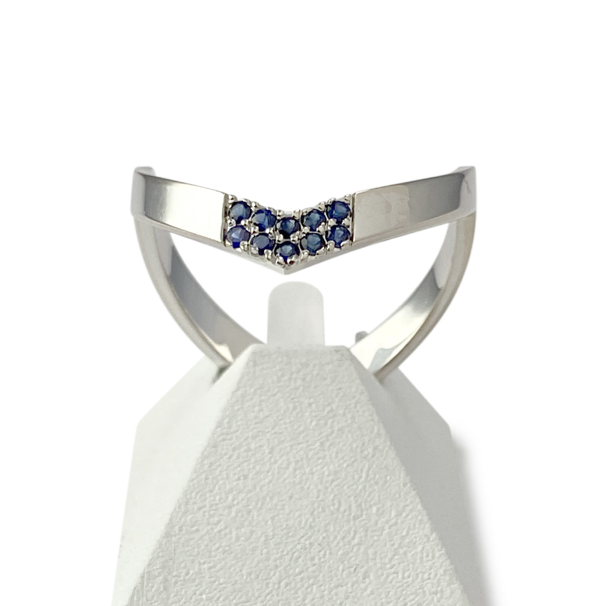 Bague d'occasion or 375 blanc saphirs