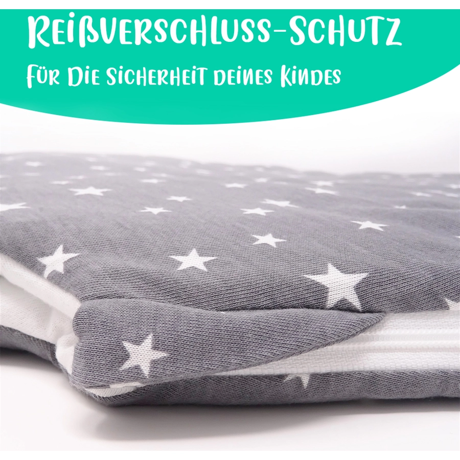 pic Bear Babyschlafsack Sterne grau weiß