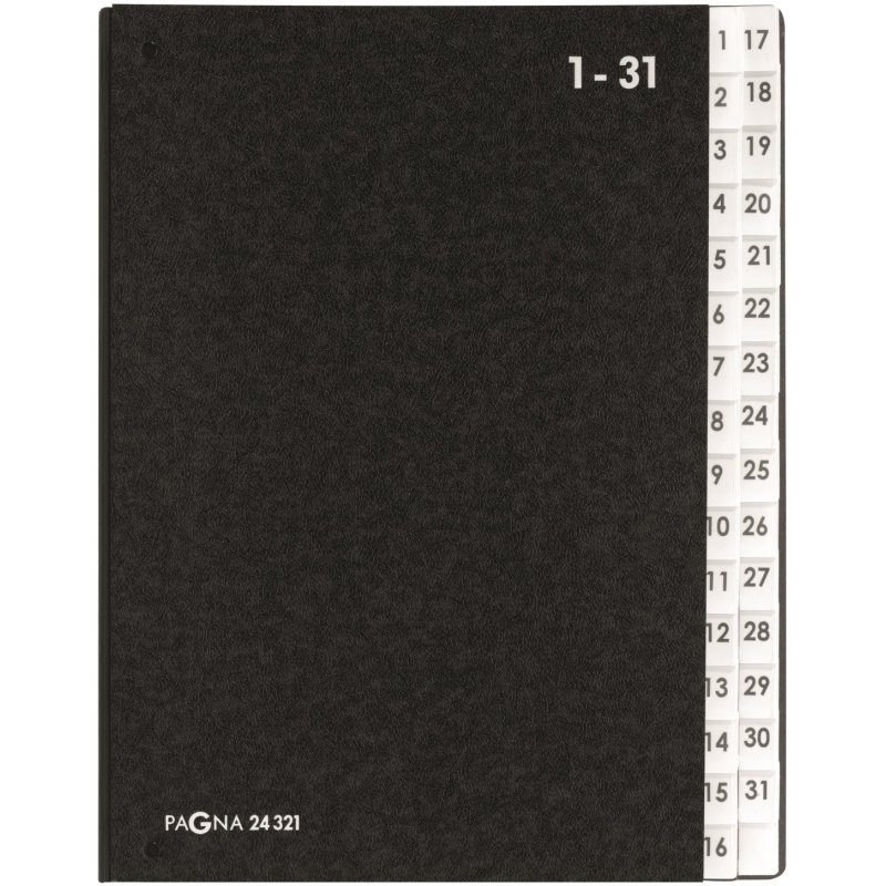 Trieur rigide numérique, à soufflet, 32 divisions Pagna, noir