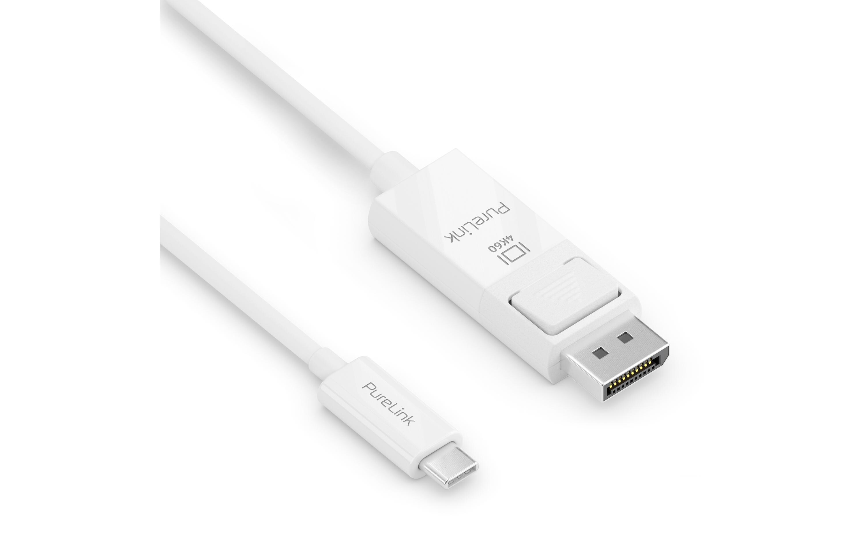 Kabel IS2220-020 USB Type-C - DisplayPort, 2 m, WeissPremium 4K USB-C / DisplayPort Kabel – 2.00m, weiss