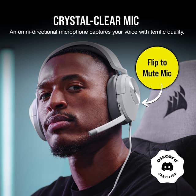 Corsair HS55 stereo gaming headset (hvid)
