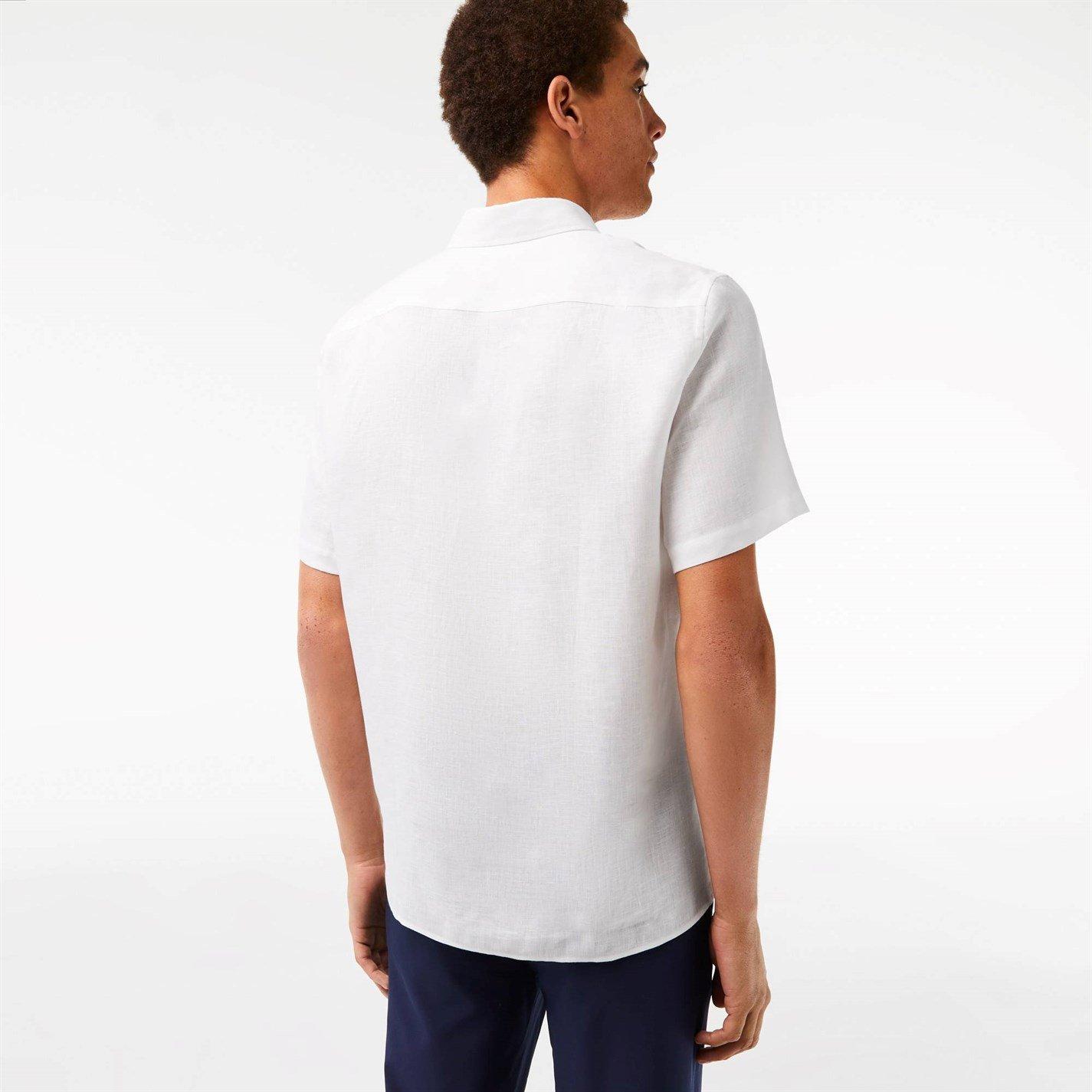Lacoste Short Sleeve Linen Shirt