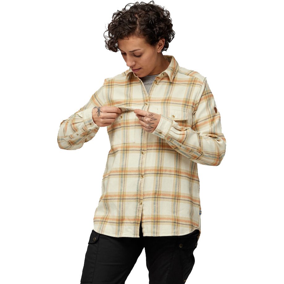 Fjällräven Övik Heavy Flannel Hemd Damen chalk white