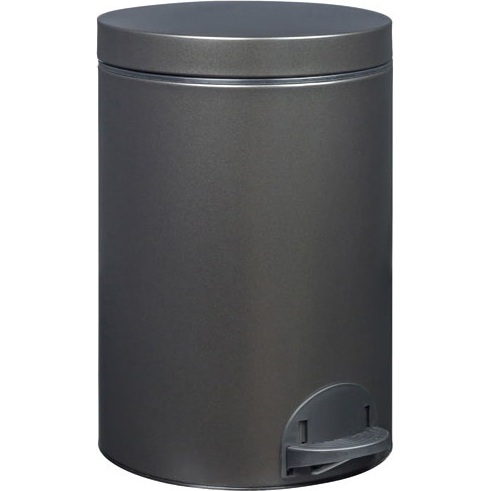 Poubelle à pédale 14 L Noir Basalte - Élora
