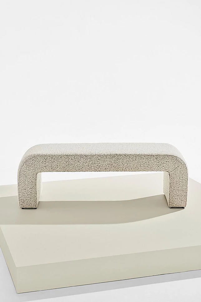 Odette benk i bouclé 120x41 cm