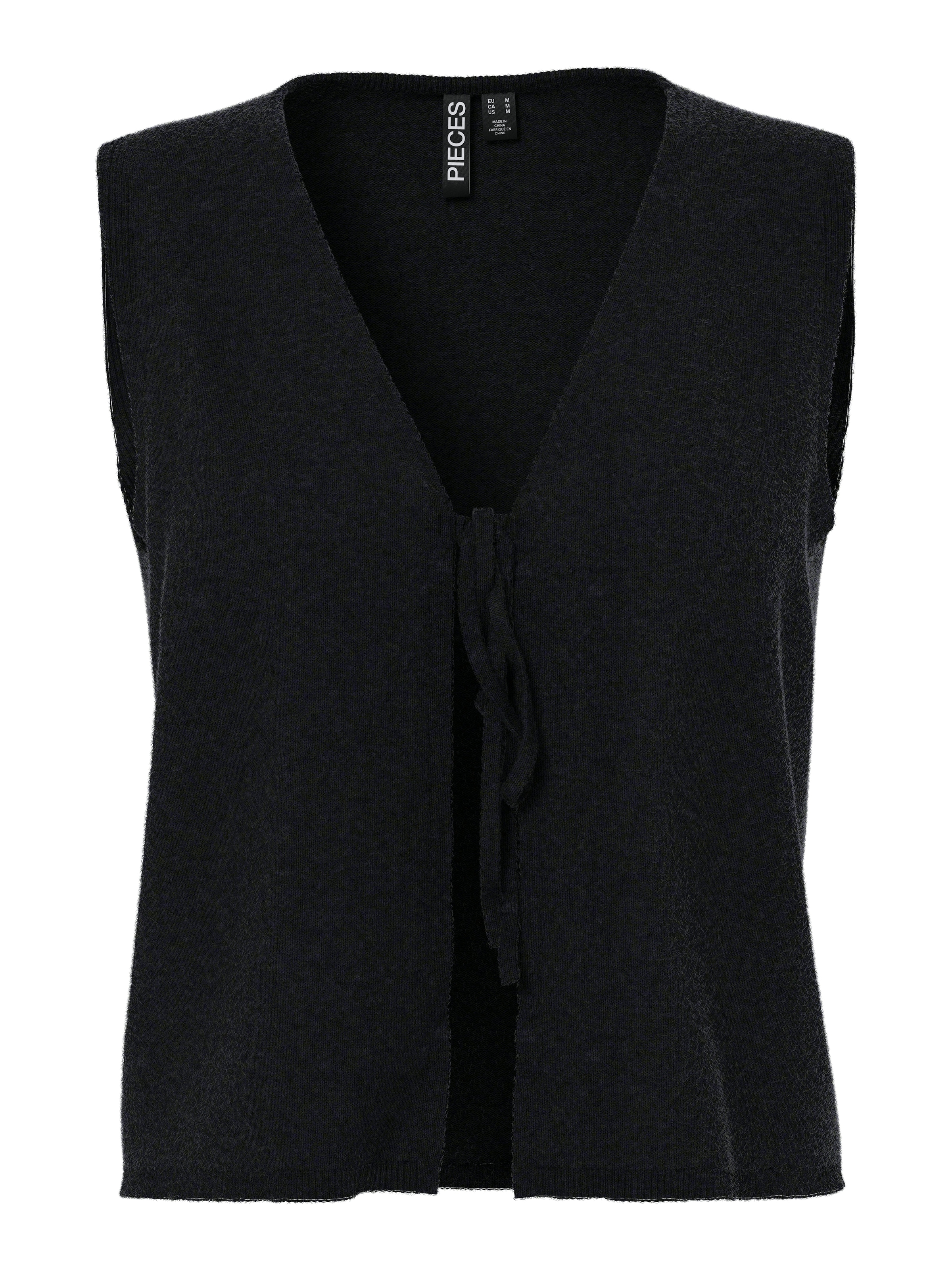 pieces Strickweste »PCBREE SL TIE KNIT VEST NOOS BC« mit Bindeband