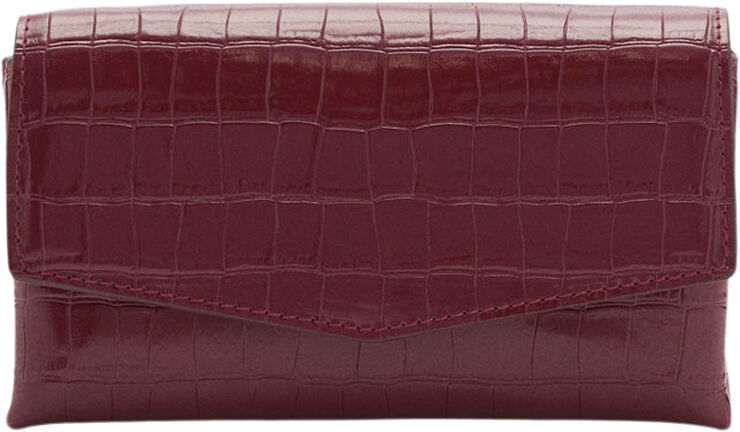 MANGO Croc-effect flap bag 75