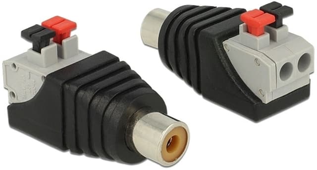 DeLOCK RCA terminalblokadapter, RCA hun, pitch 5mm