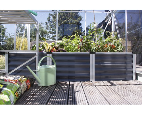 Klassieke verhoogde tuinbak Vitavia Linus In & Out 401 S 185x65x40 cm grijs