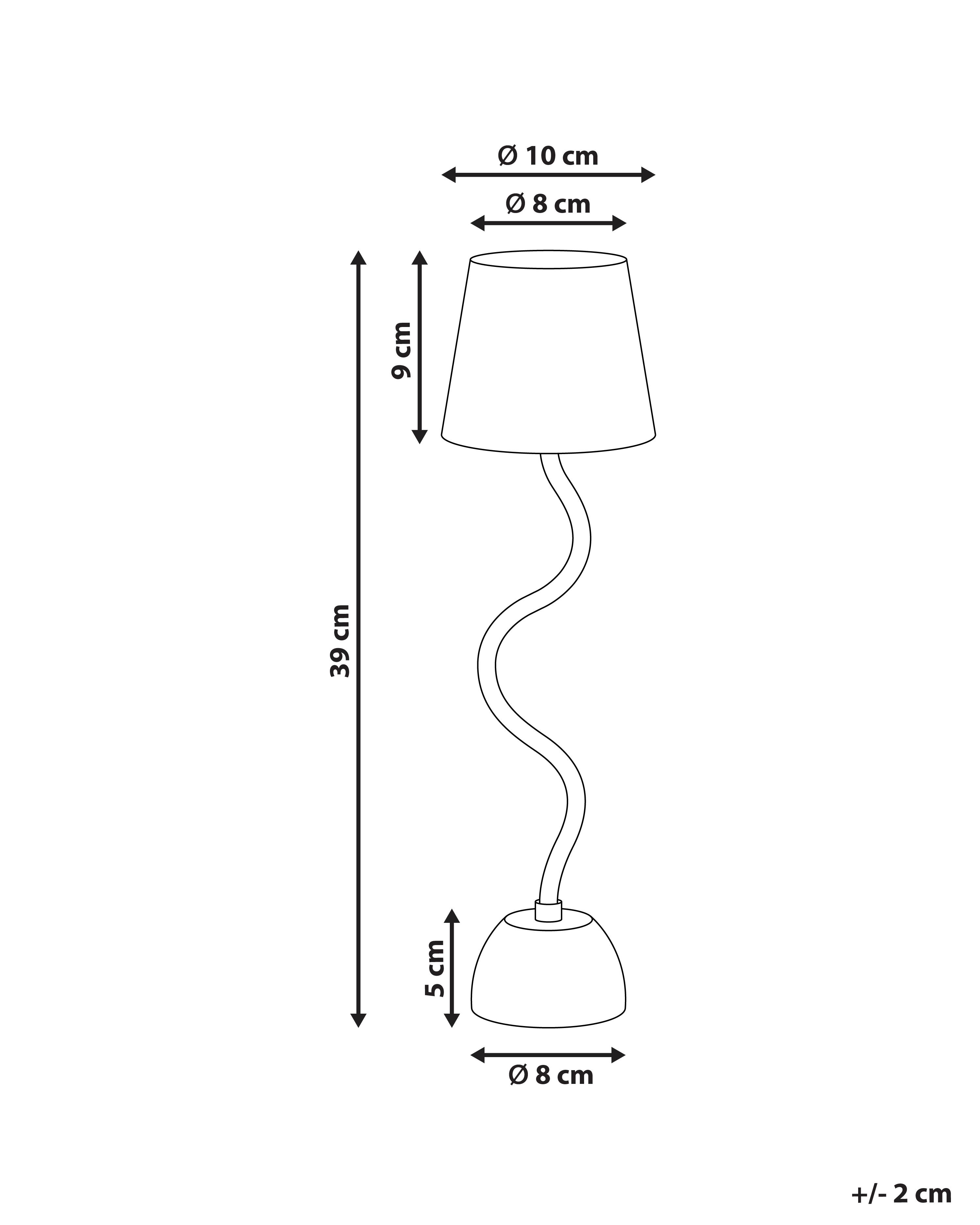 LED draadloze tafellamp VOUGA met dimmer Metaal Zwart