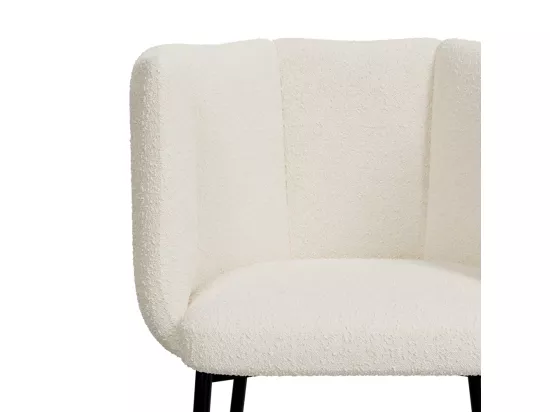 Lot de 2 chaises pour îlot central 67 cm en tissu bouclé beige - Rosy