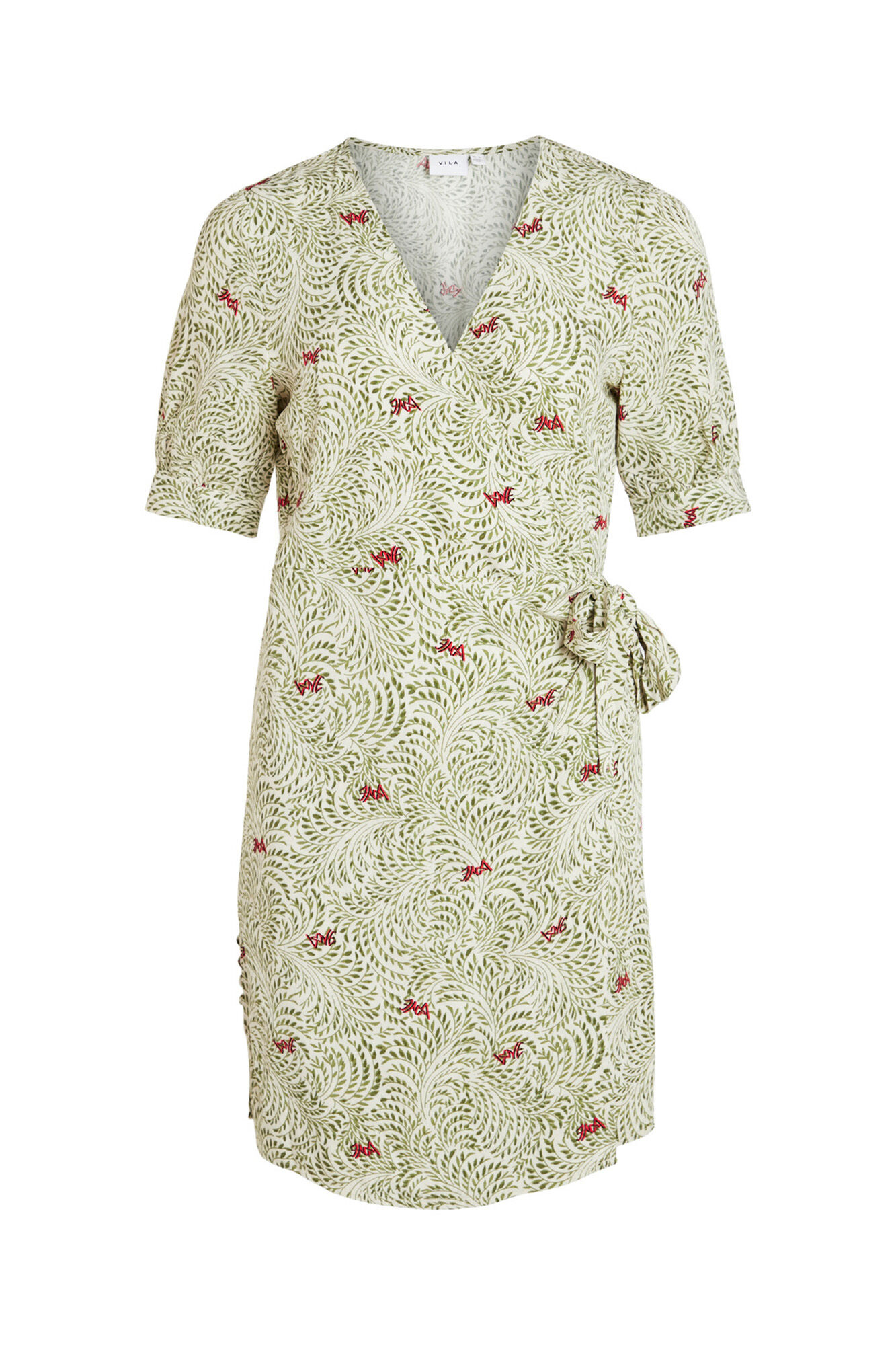Vestido curto envelope - Cinza