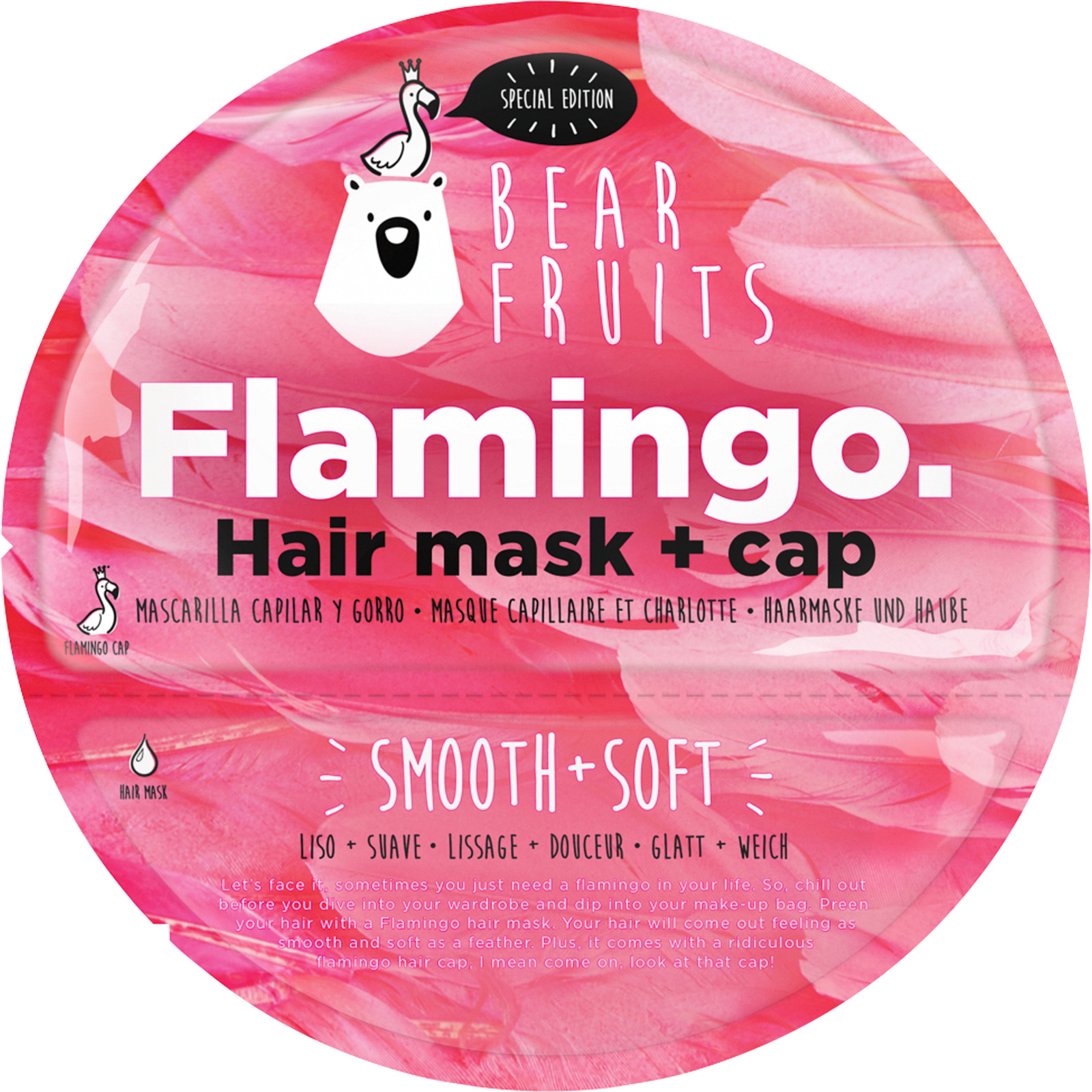 Bear Fruits Haarmaske Flamingo 20 ml + Haube