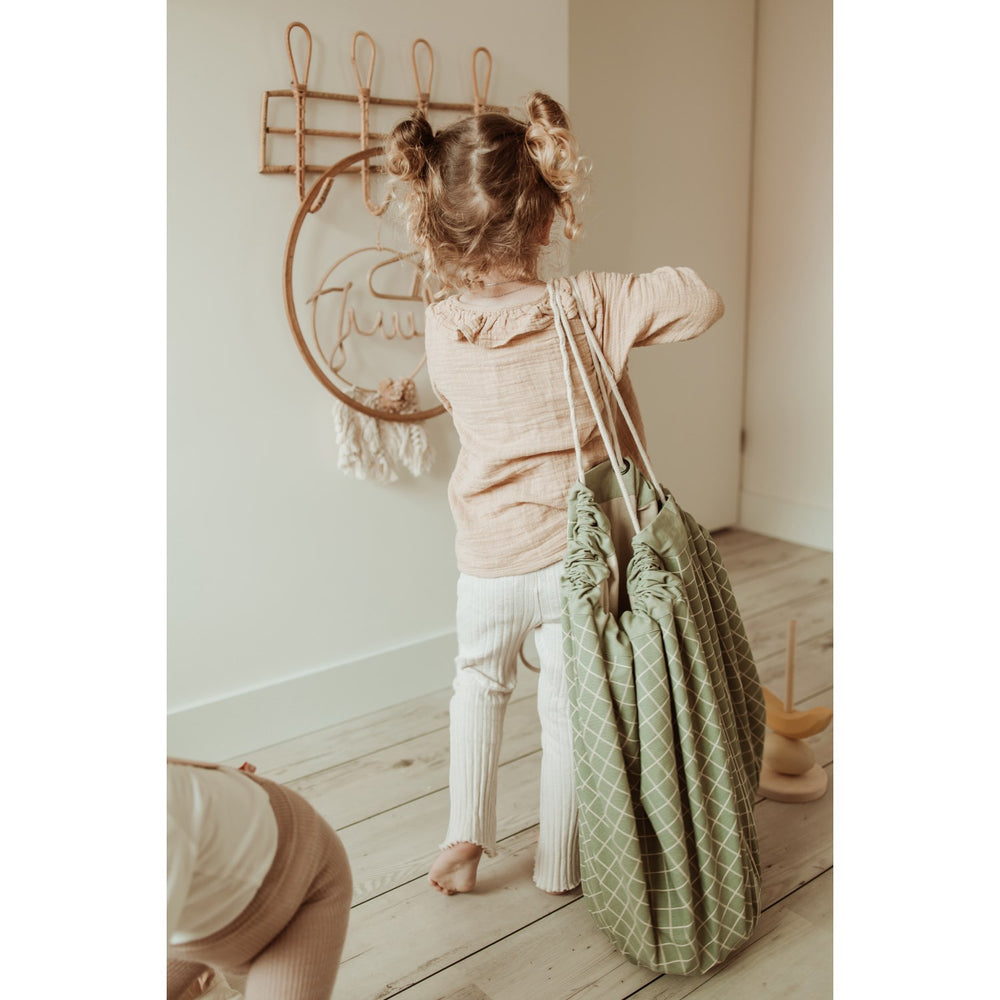 Køb Play&Go Organic Grid Green 2-in-1 Playmat