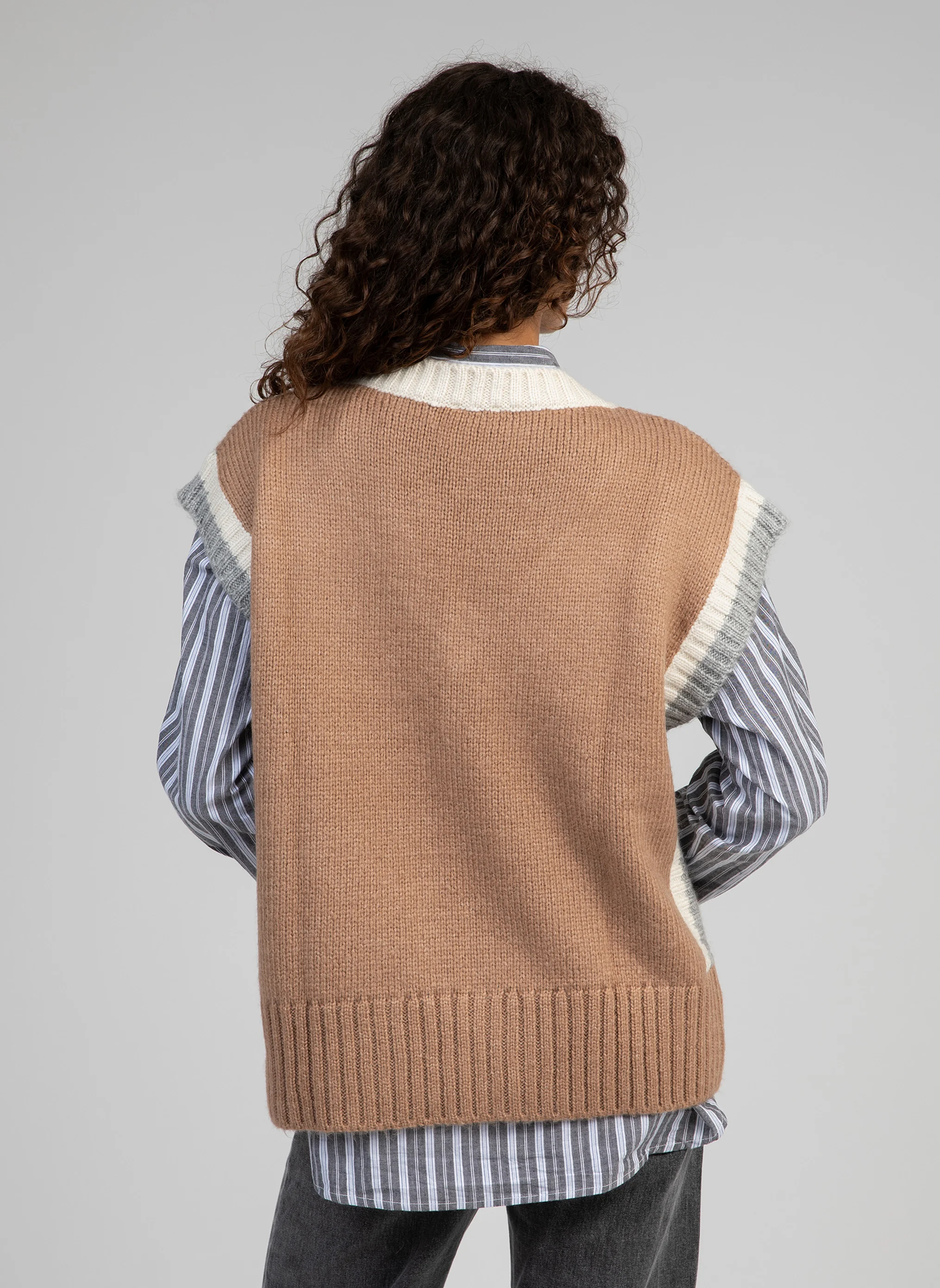 LENYX - Pull col V| Beige