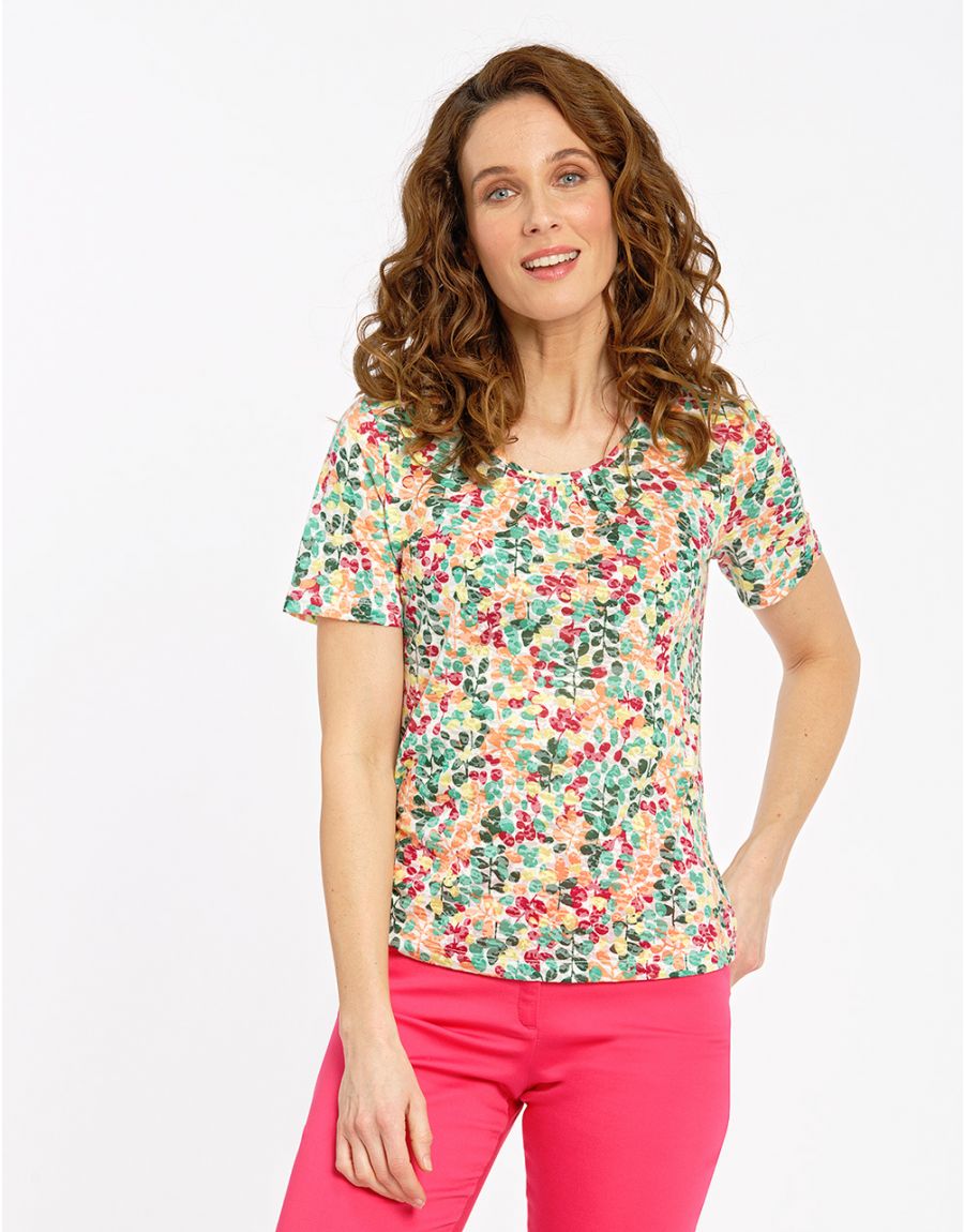 T-shirt léger à fleurs