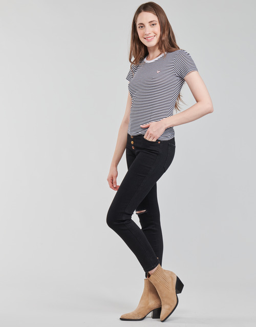 Guess - ES SS GUESS LOGO BABY TEE - Noir / Blanc