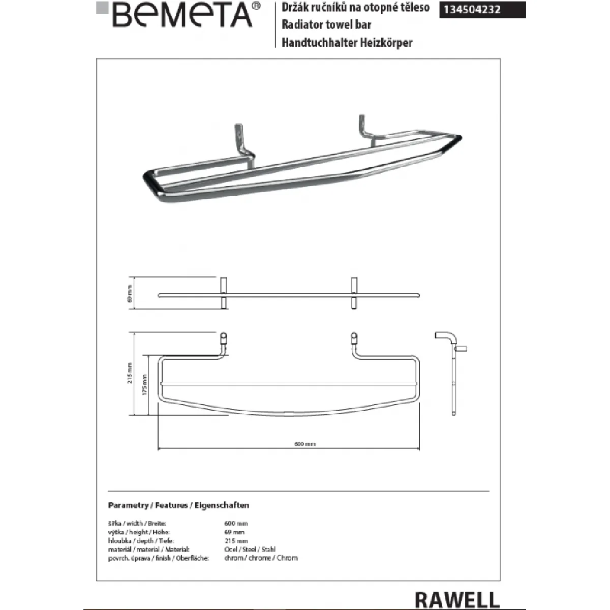 Bemeta - Maison De La Tendance Porte-serviettes double RAWELL BEMETA - Radiateur