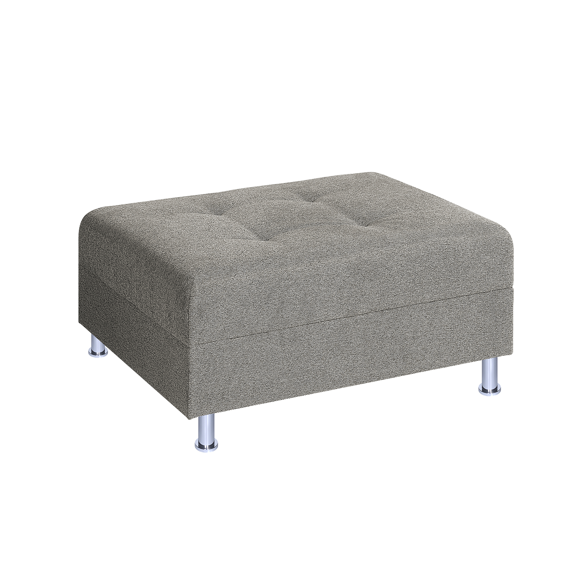 Hocker - taupe - Strukturgewebe - Federkern