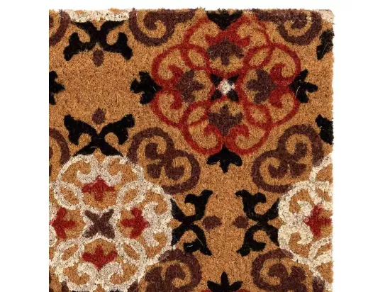 Tapis d'entrée en PVC imprimé marron 45x75