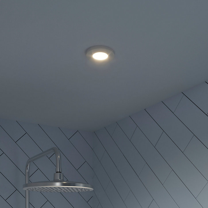 Spot encastrable Hades GU5.3 blanc neutre IP65 345lm 4.4W Ø8xH.8.2cm blanc GoodHome