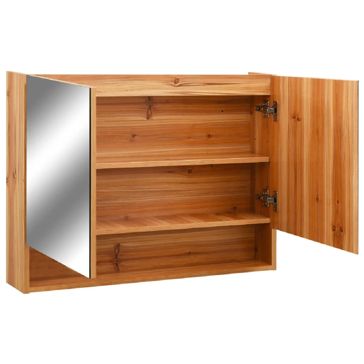 VIDAXL Armoire miroir LED chêne