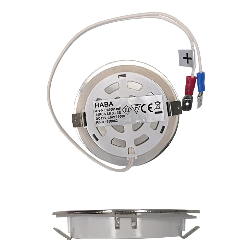 Spot LED chromé Mars 12V 1W9 65mm encastrable