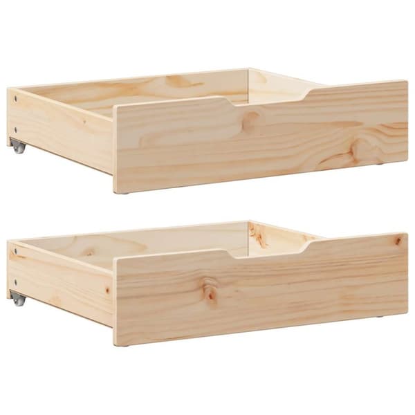vidaXL Barnesengeramme med skuffer 70x140 cm heltre furu