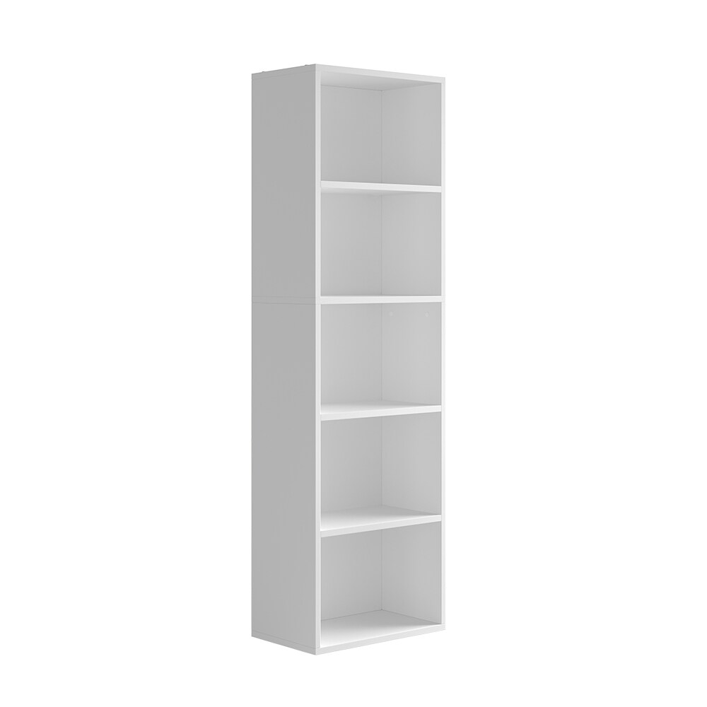 Vicco Bücherregal Bob Weiß 40 x 132 cm mit 5 Fächern