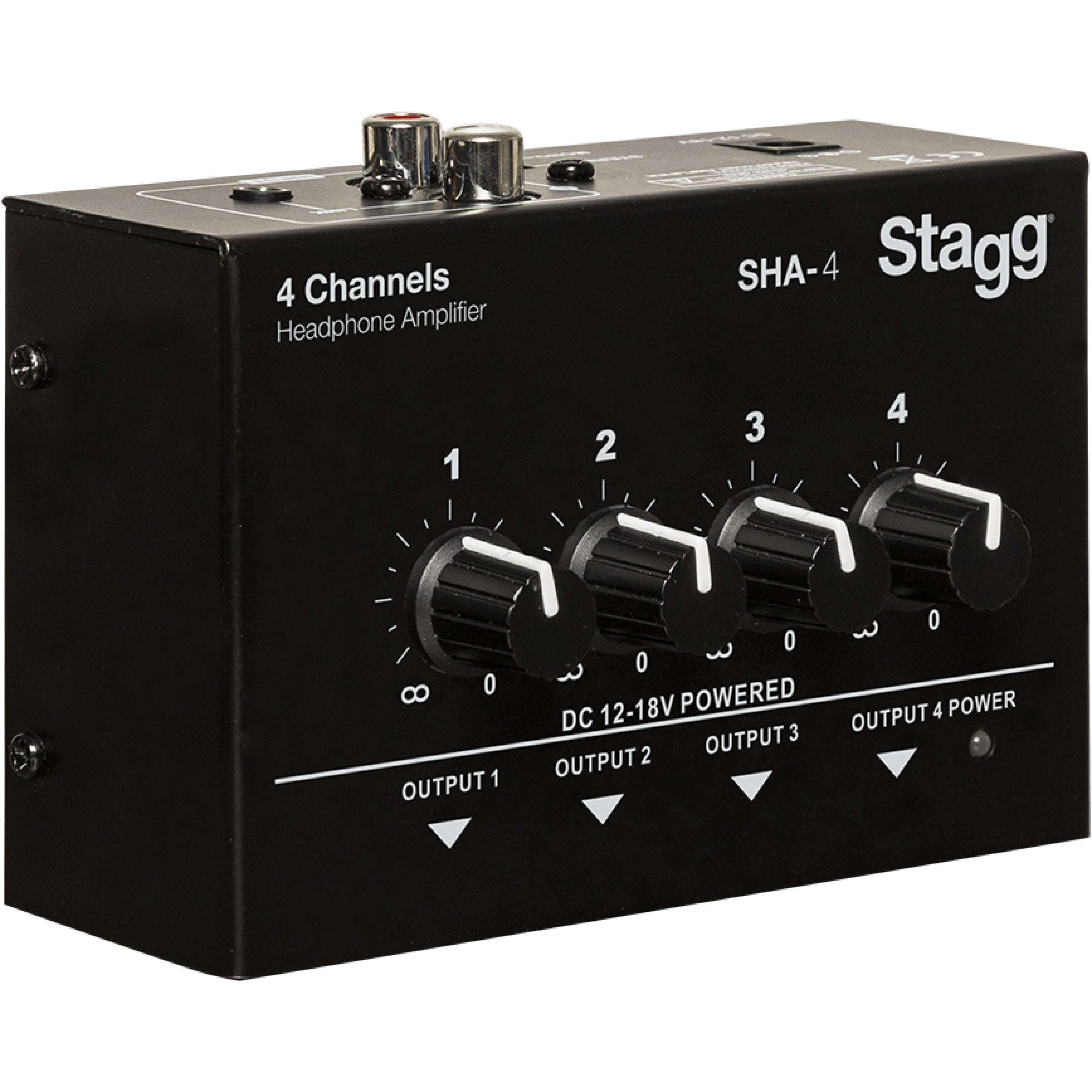 Stagg SHA-4 4-kanaals stereo koptelefoonversterker