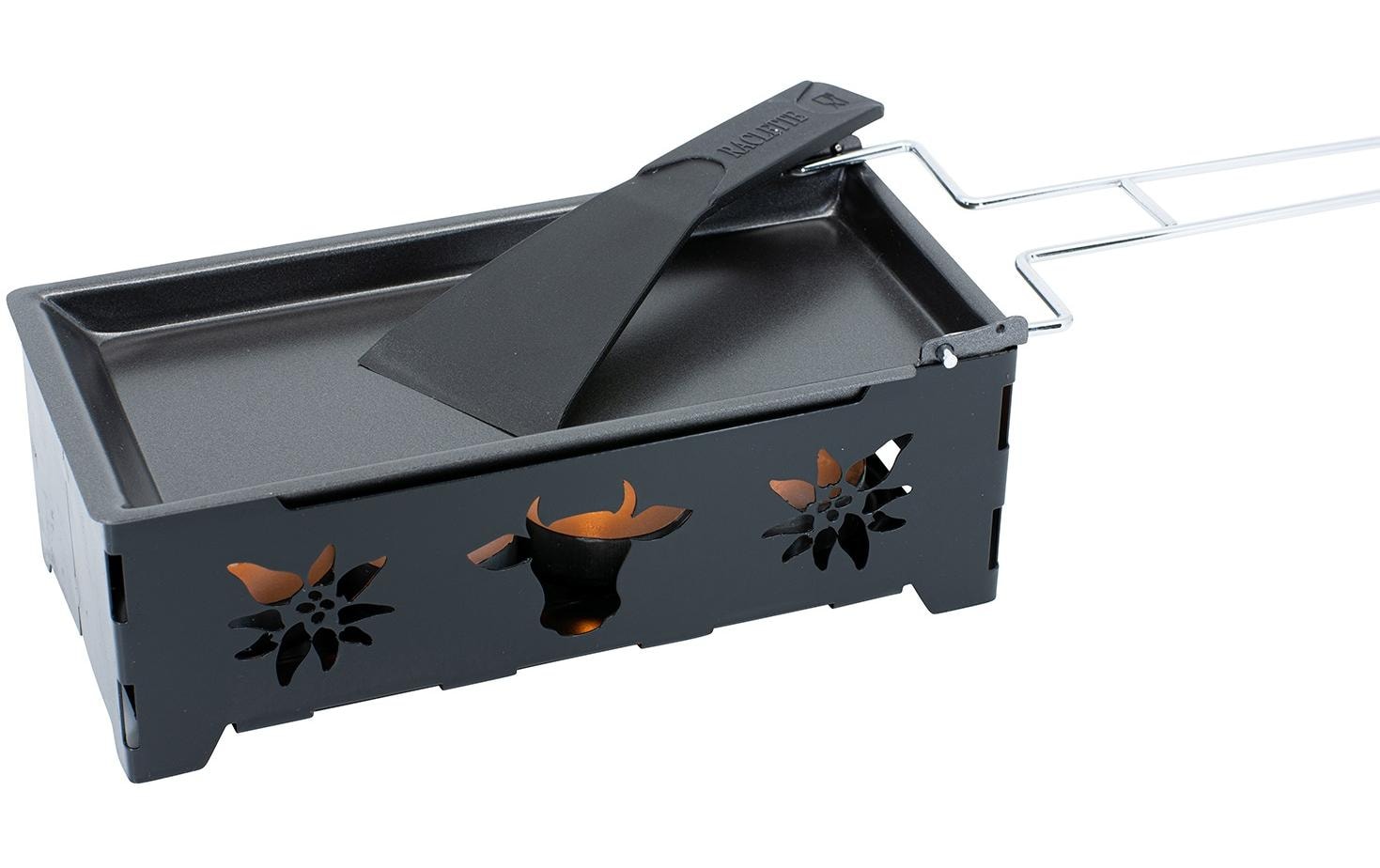 Teelicht-Raclette 2go Muh Dunkelgrün, SchwarzKerzenraclette