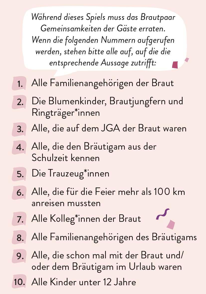 Wie gut kennt ihr eure Gäste? Das Partyspiel für die Hochzeit