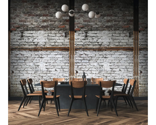 Vliesbehang 38350-1 The Wall Rustieke Stenen Muur 3D 3-delige set 159 x 280 cm