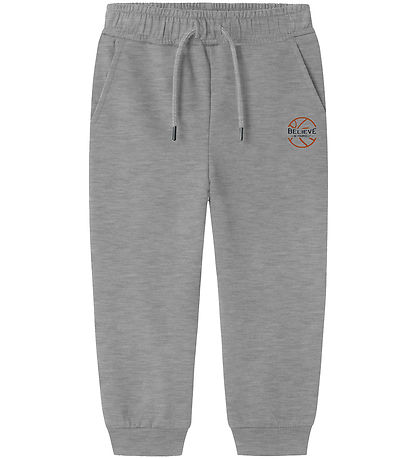 Name It Jogginghosen - NmmBertillo - Light Grey Melange m. Print