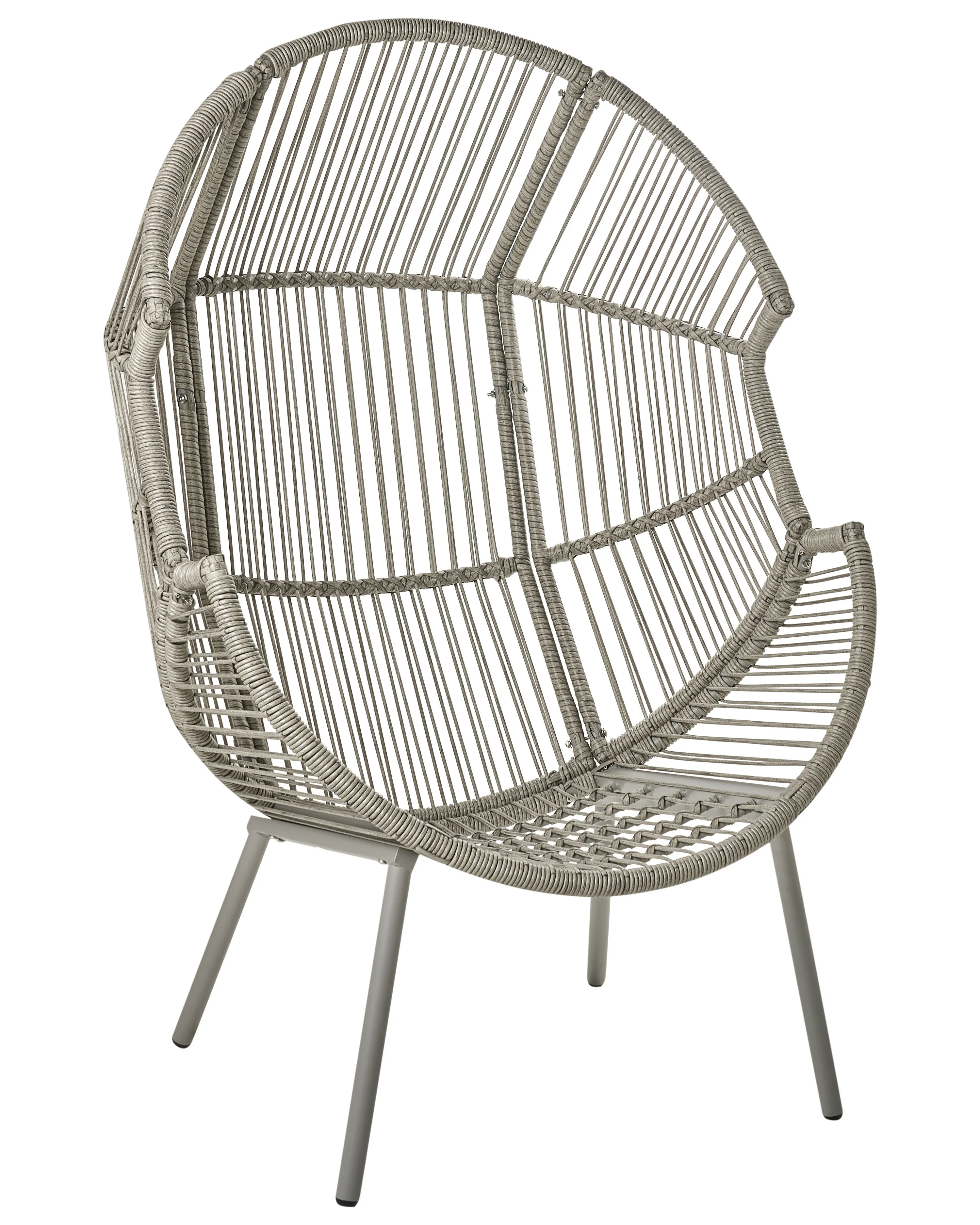 Tuinstoel MURANO PE rotan Grijs