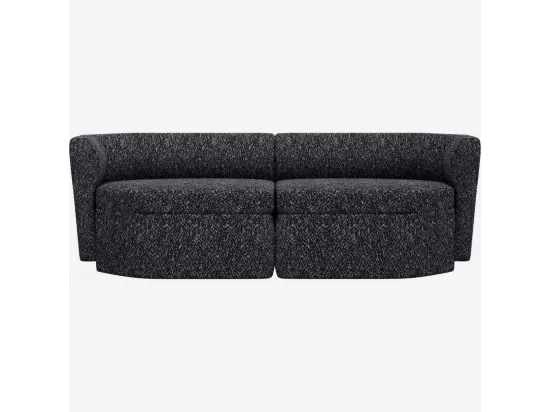 HABITAT - Canapé modulable 2 places en tissu - Noir obsidienne - Design by Anthony Guerrée - Umberto