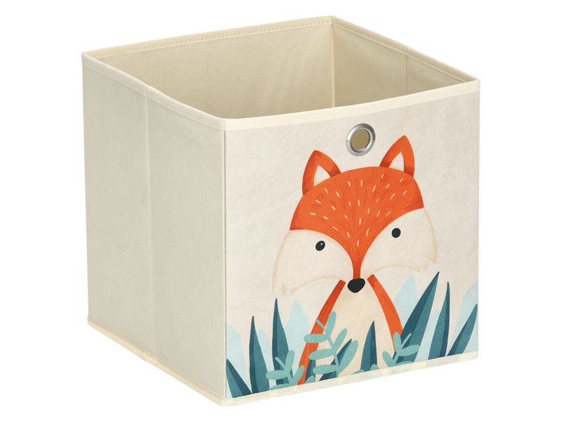 Zeller Present Spielzeugbox Fuchs 28 x 28 cm Aufbewahrungsbox für Kinderzimmer