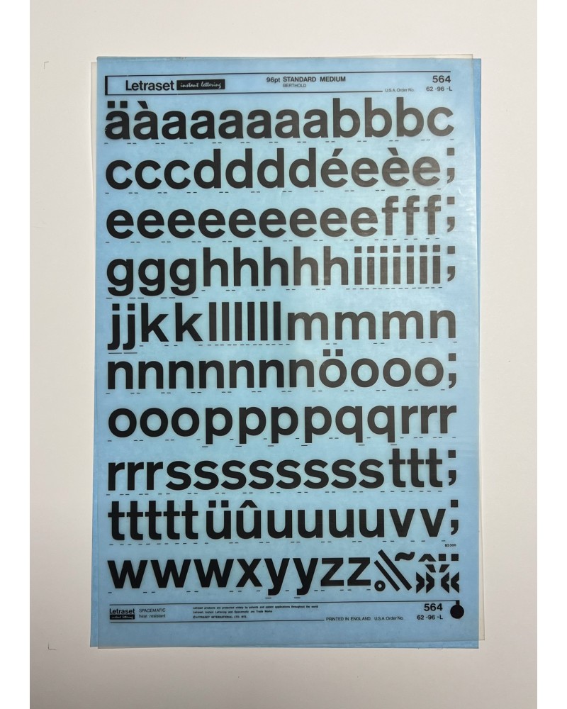 letraset-564- STANDARD MEDIUM - 96pt