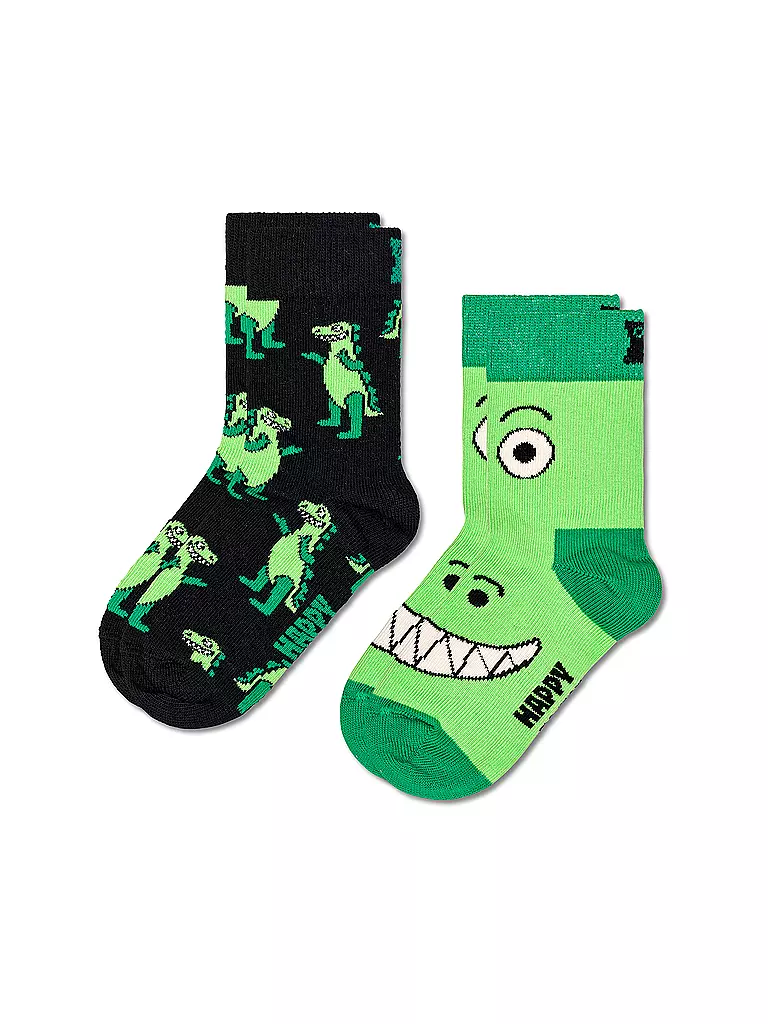 HAPPY SOCKS Baby Socken 2er Pkg DINO black schwarz