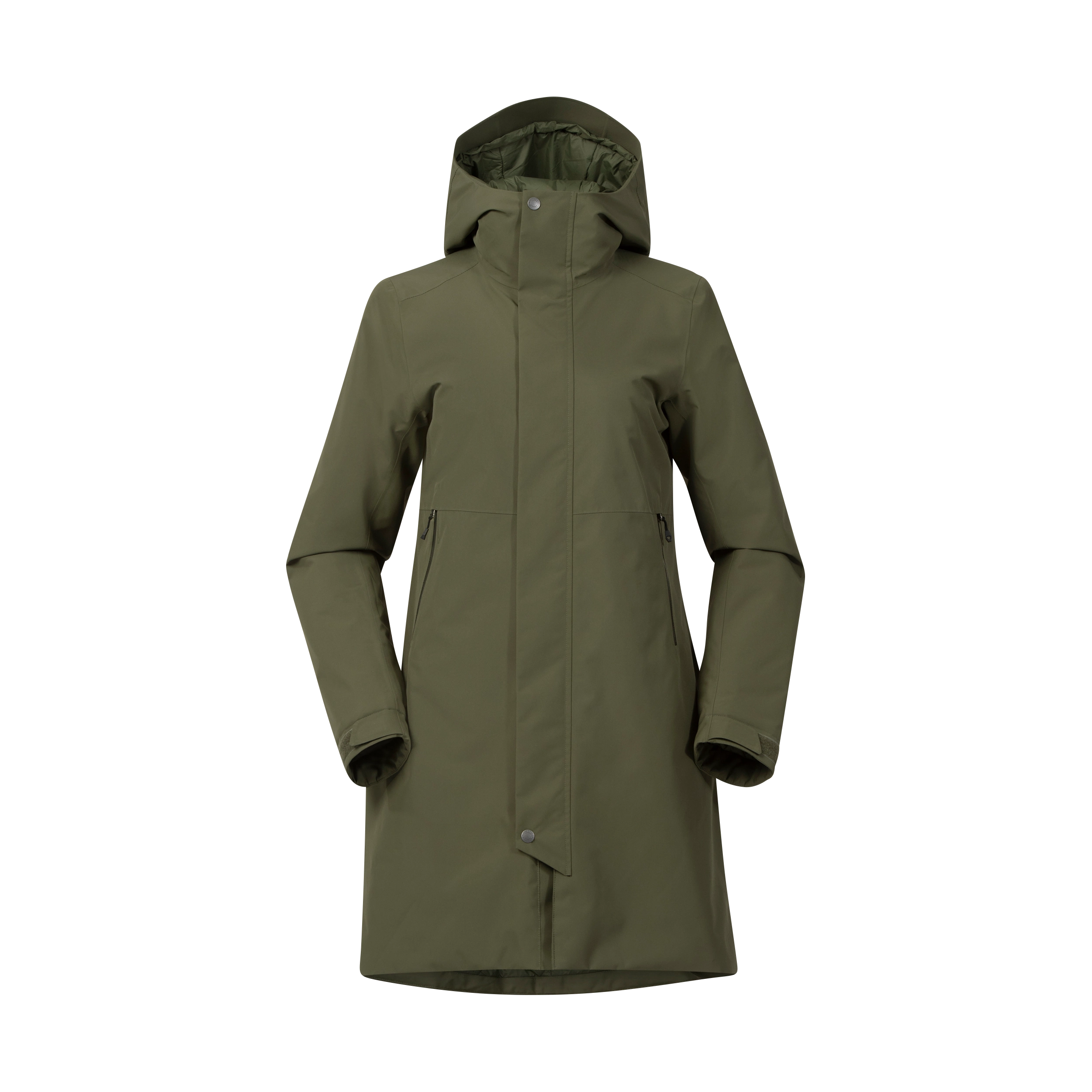 Urban Insulated Shell Coat Women Dark Green Mud